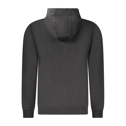 Black Cotton Men's Hoodie