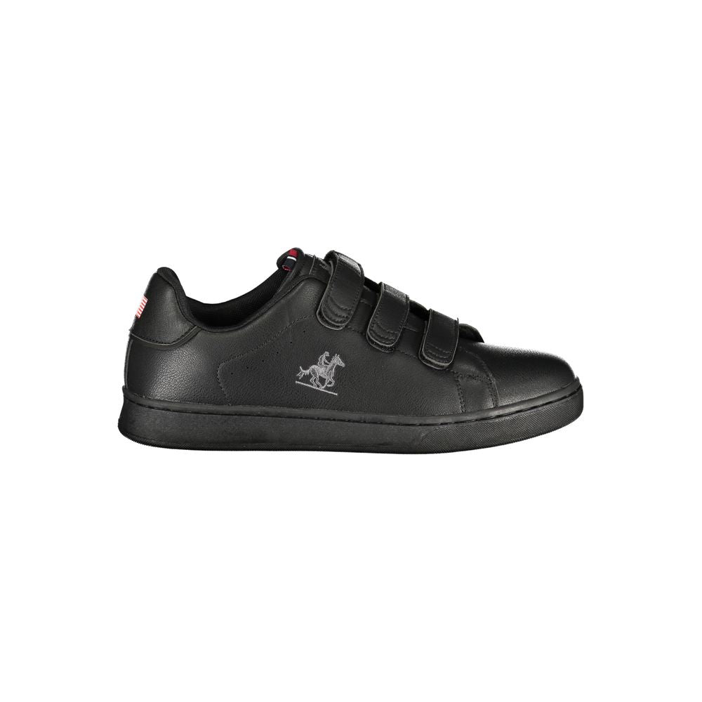 Black Polyurethane Men Sneaker
