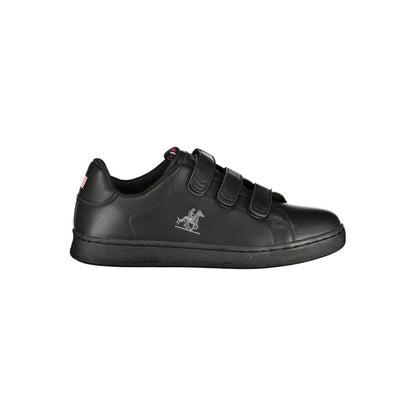 Black Polyurethane Men Sneaker
