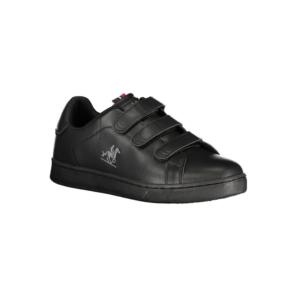 Black Polyurethane Men Sneaker