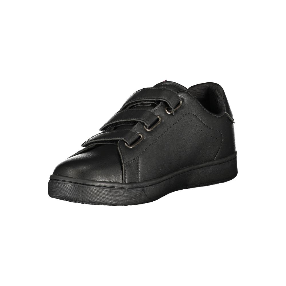 Black Polyurethane Men Sneaker