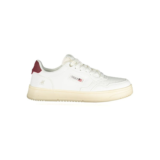 White Polyurethane Men Sneaker