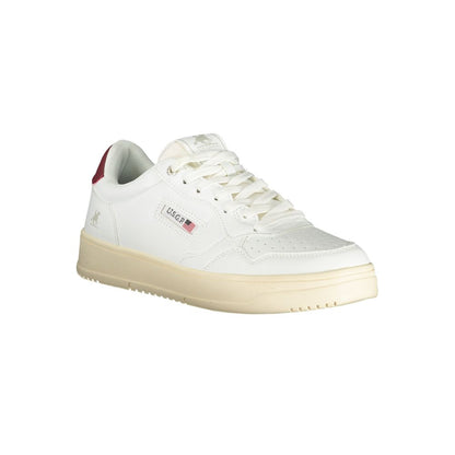 White Polyurethane Men Sneaker