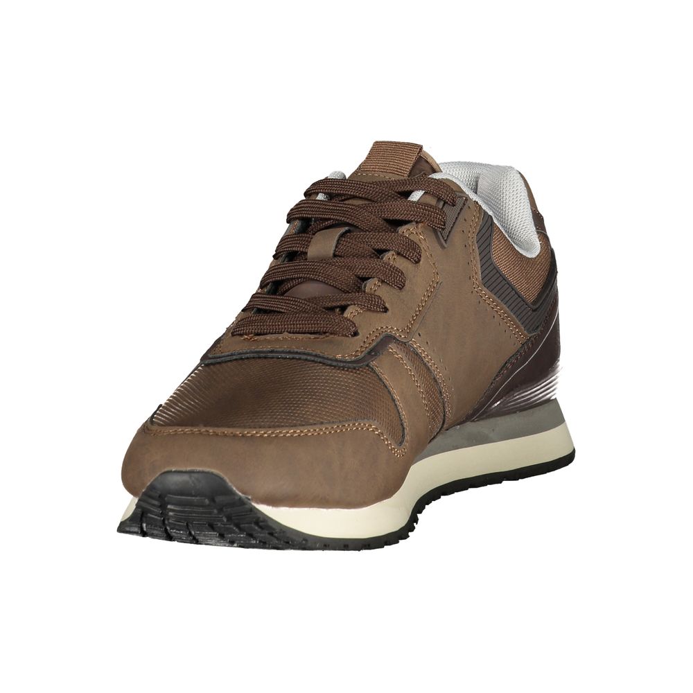 Marrone Polyurethane Men Sneaker