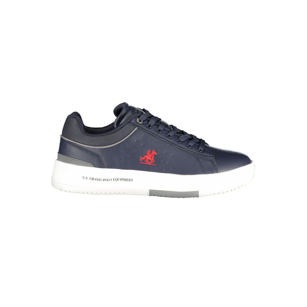 Blue Polyurethane Men's Sneaker