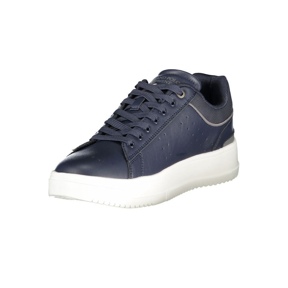 Blue Polyurethane Men's Sneaker