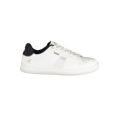 White Polyurethane Men Sneaker