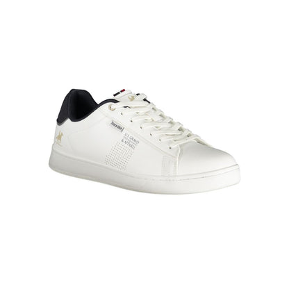 White Polyurethane Men Sneaker