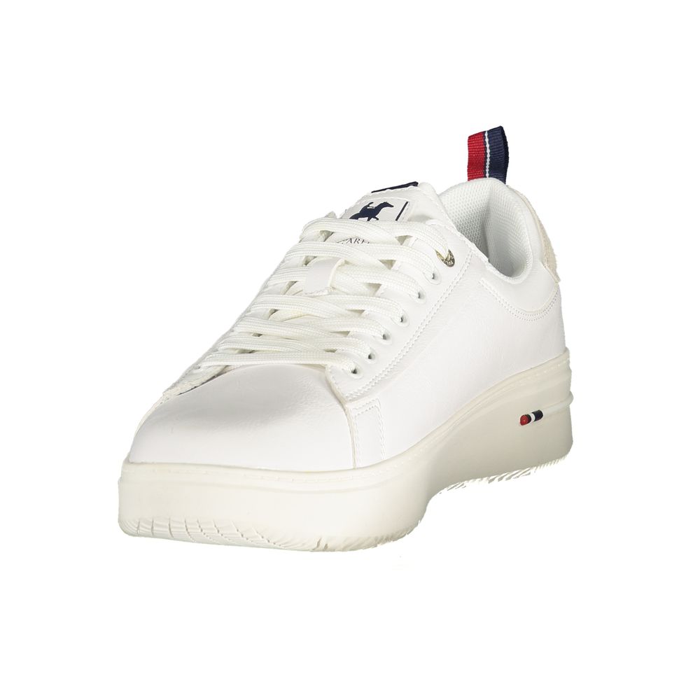 White Polyurethane Men Sneaker