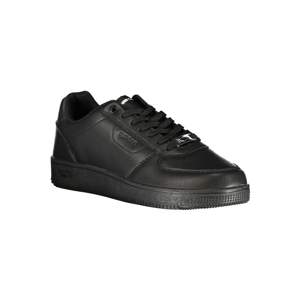 Black Polyurethane Men Sneaker