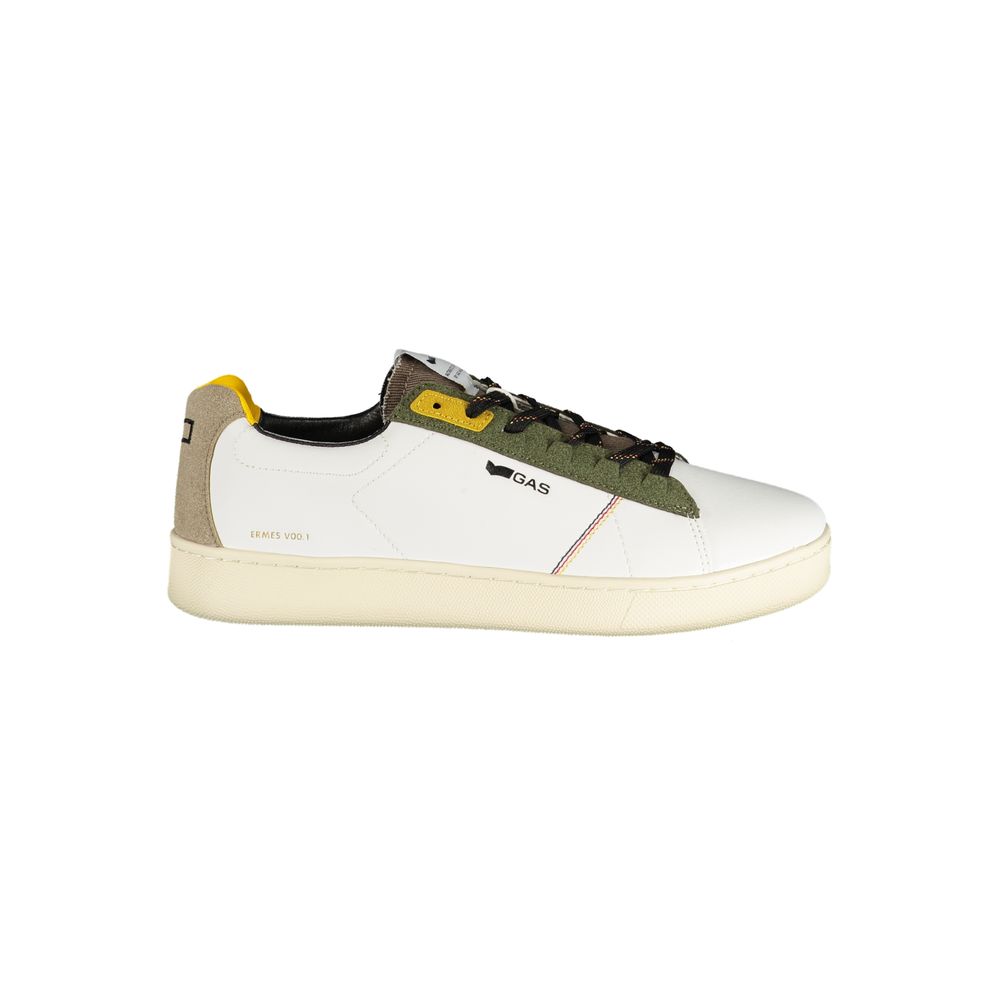 White Polyester Men's Sneaker