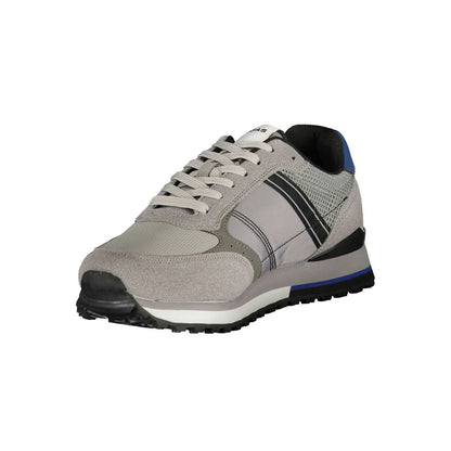 Gray Polyester Men's Sneaker