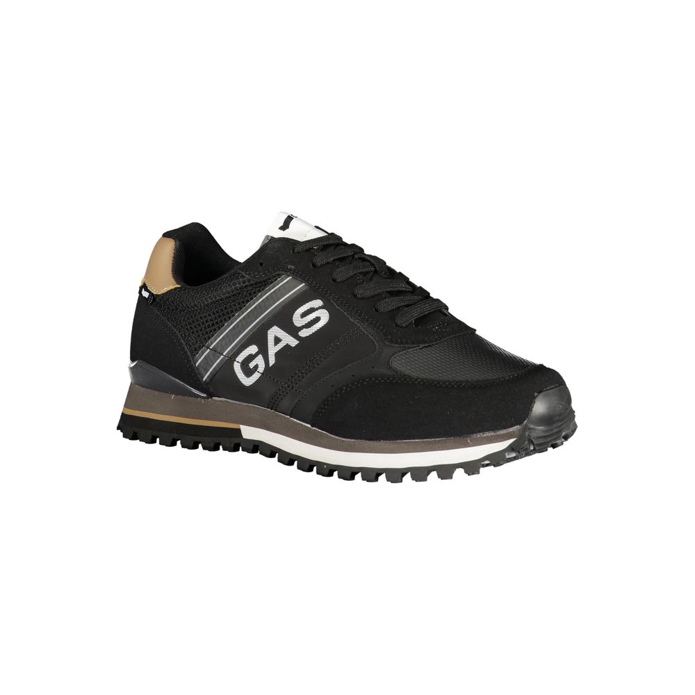 Black Polyester Men Sneaker