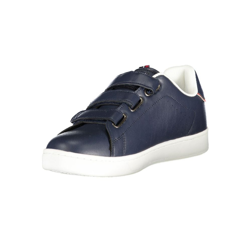 Blue Polyurethane Men Sneaker