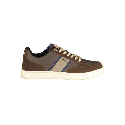 Marrone Polyurethane Men Sneaker