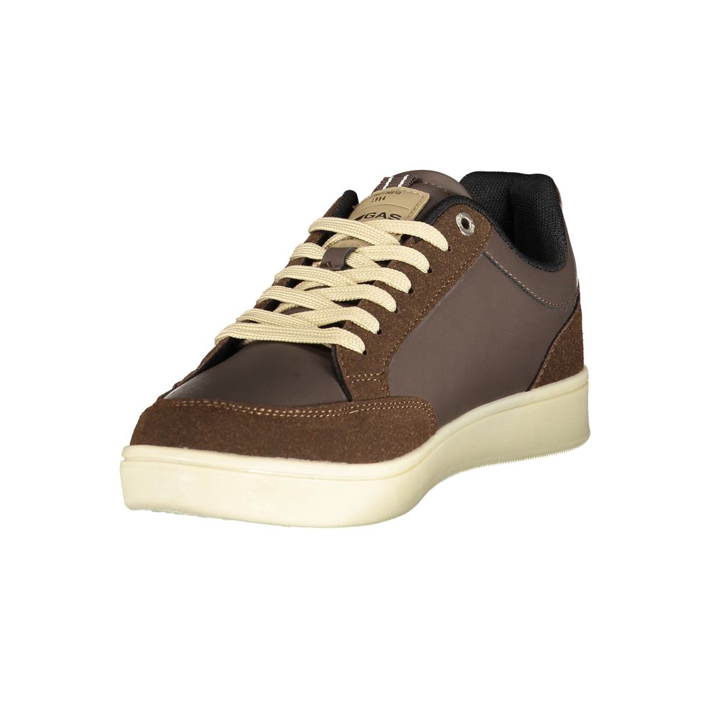 Marrone Polyurethane Men Sneaker
