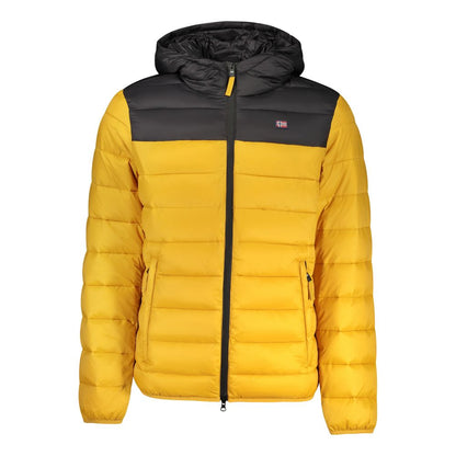Yellow Poliammide Men's Jacket