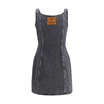 Gray Cotton Casual Dress