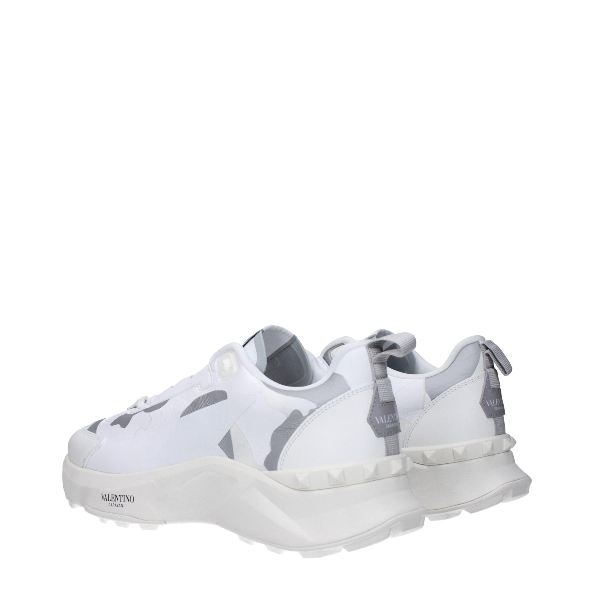 White Fabric Athletic Sneakers