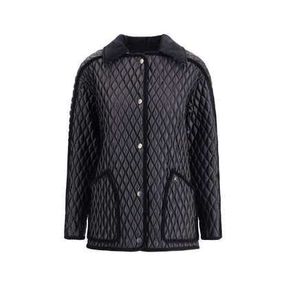 Black Polyamide Full-Length Jacket
