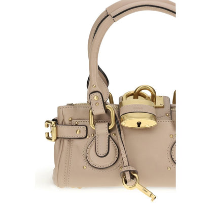 Beige Calf Leather Bos Taurus Shoulder Bag