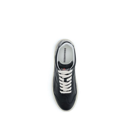Black Calf Leather Bos Taurus Sneakers