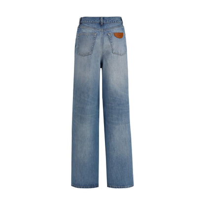 Blue Cotton Jeans Denim