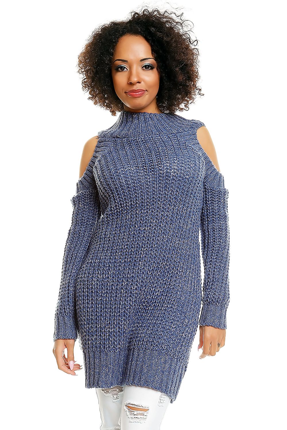 Hard-knitted jumper model 84344 PeeKaBoo