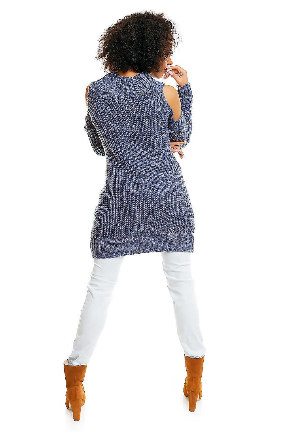 Hard-knitted jumper model 84344 PeeKaBoo