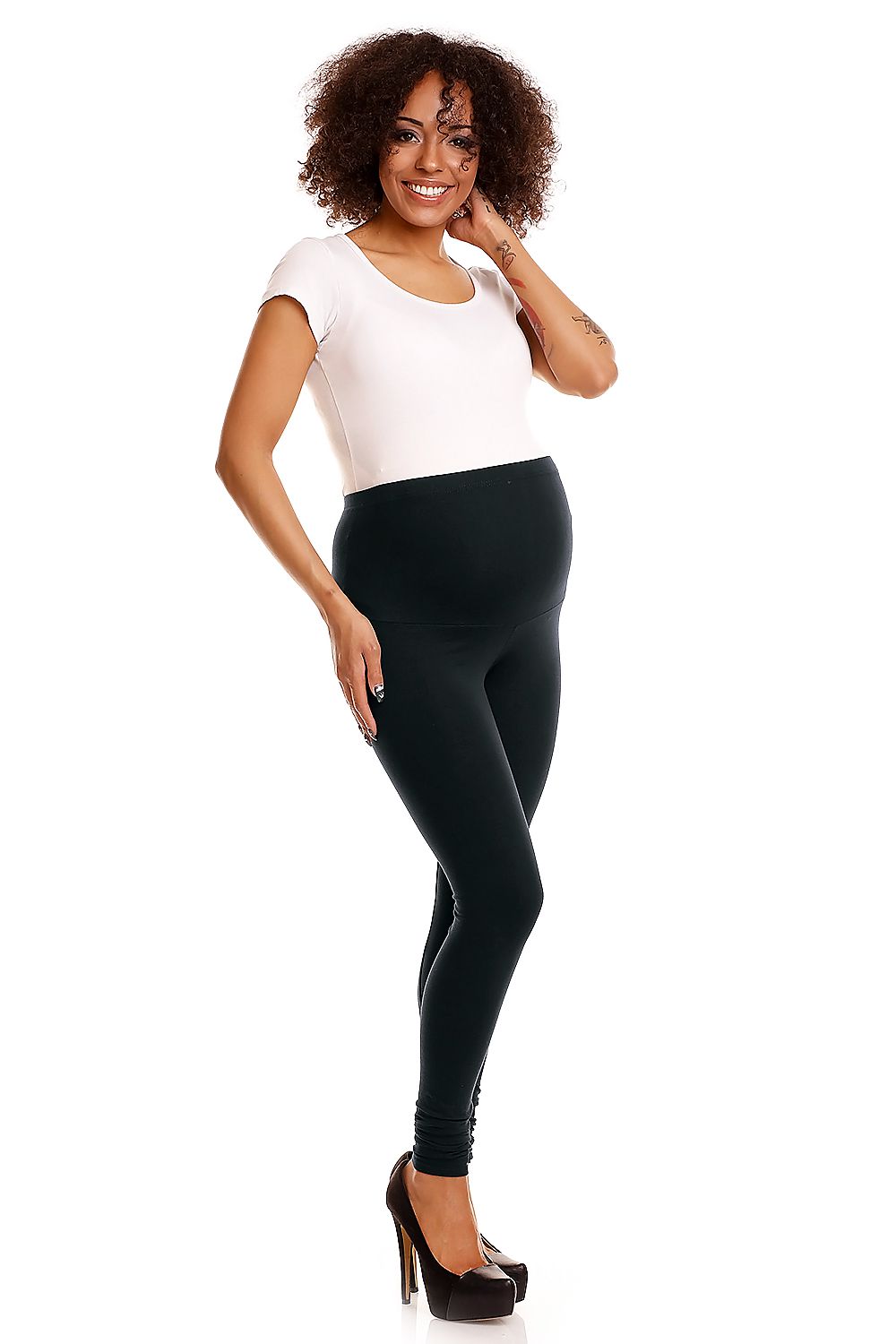 Maternity leggings model 84438 PeeKaBoo